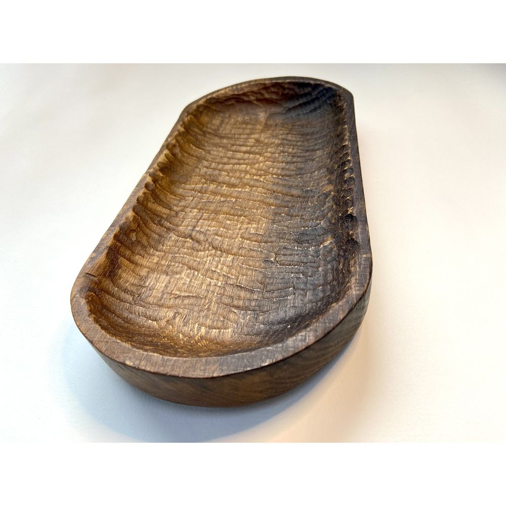 Пара таріль дерев'яна овальна, дуб (комплект 2 шт.), ручна робота 12480-yaroslav-duben фото