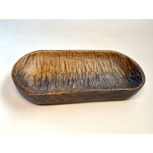 Pair of oval plates wooden, oak (set of 2 pcs.), handmade 12480-yaroslav-duben photo