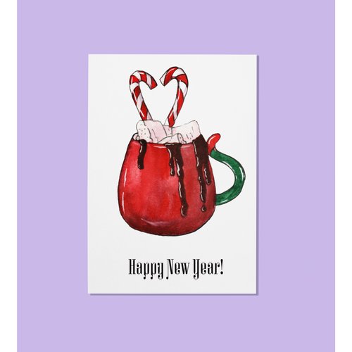 Postcard New-Year D7, size 10x15 cm 11046-darvin photo