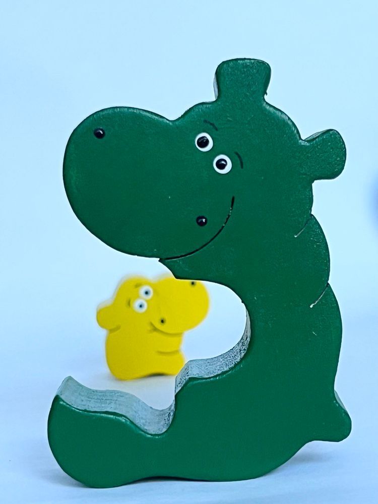 Wooden puzzle - swing Hippos mom and baby Pan Kokos 23166-pan-kokos photo