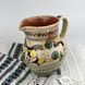 Medium handmade ceramic pitcher Bar style with rooster and flower motif Ceramics of Podillia 24159-keram-pod photo 2