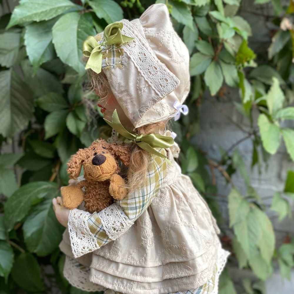 Handmade doll "Lesya with a dog" 20332-bila-raisa photo