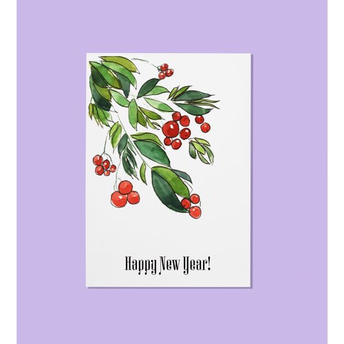 Postcard New-Year D8, size 10x15 cm 11047-darvin photo