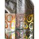 Прозора ваза з різнокольоровими бульбашками з використаної та врятованої скляної пляшки 17250-lay-bottle фото 1