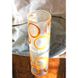 Прозора ваза з різнокольоровими бульбашками з використаної та врятованої скляної пляшки 17250-lay-bottle фото 4