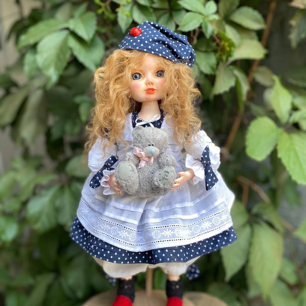 Handmade doll "Vlasa with the Bear" 20333-bila-raisa photo