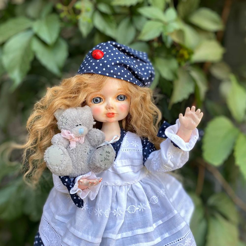 Handmade doll "Vlasa with the Bear" 20333-bila-raisa photo