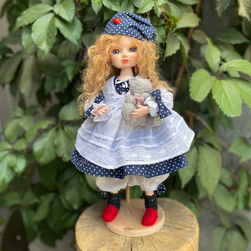 Handmade doll "Vlasa with the Bear" 20333-bila-raisa photo