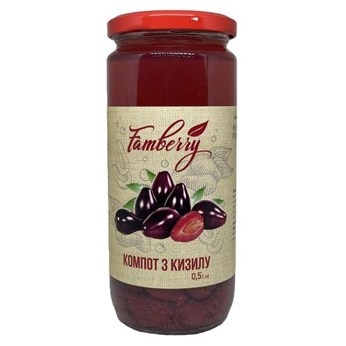 Компот кизиловий, 500 мл Famberry 14189-500ml-famberry фото