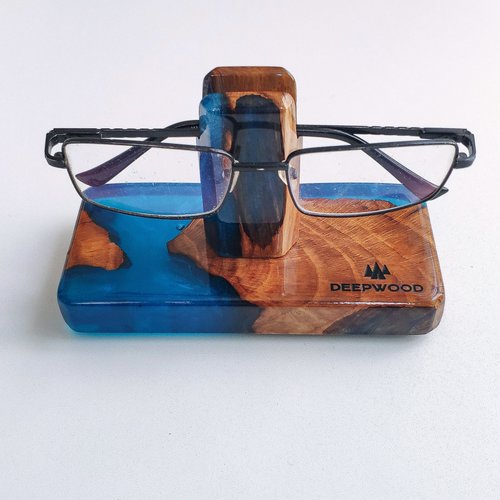 Stand for glasses, natural wood, handmade, series NATURAL, DEEPWOOD, 16x8x7 cm 12891-16x8x7-deepwood photo