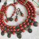 Jewelry set Trypillya Corals Necklace with bracelet and earrings 20960-korali photo 2