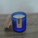 Candle from used and salvaged glass bottle, size L 10066-l-blue-none-uzsklo photo 2