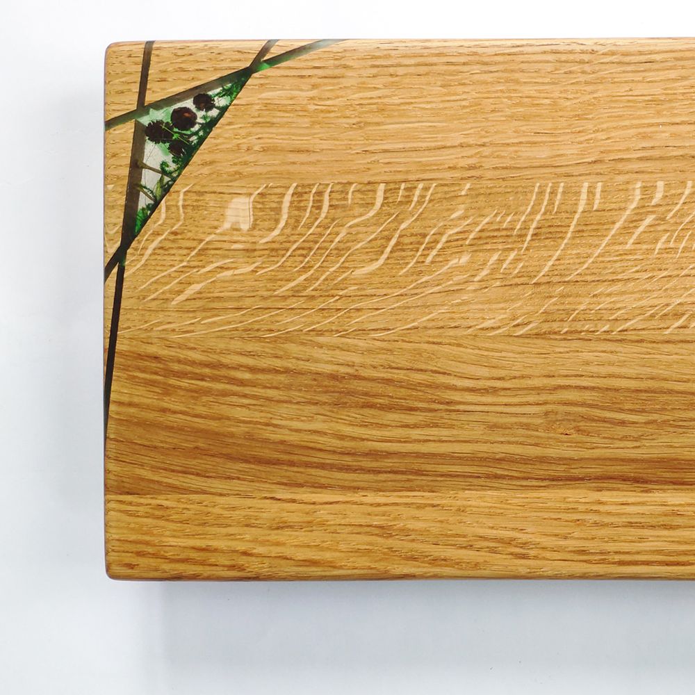 Kitchen board, natural wood, handmade, PLANTS series, DEEPWOOD, 23x32 cm 12892-23x32-deepwood photo