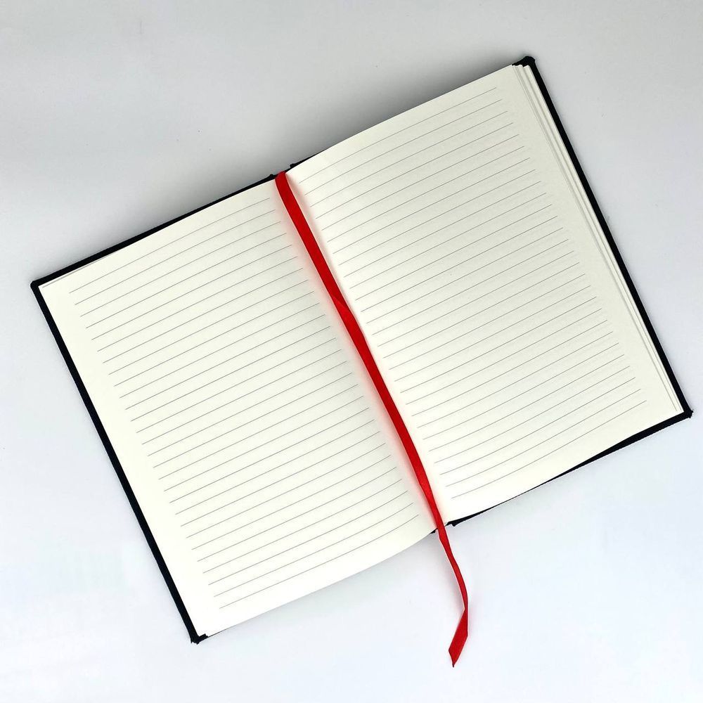 Notebook with embroidery black Red amulet rose in a line 22x15 cm 80 sheets Yaryna Chorna 10145-yach-linija photo