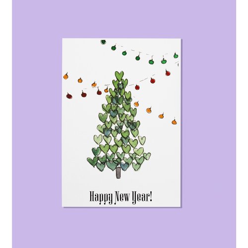Postcard New-Year D10, size 10x15 cm 11049-darvin photo