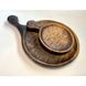 A small round plate wooden with a handle, oak, handmade 12483-yaroslav-duben photo 7