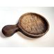 Маленька таріль дерев'яна кругла з ручкою, дуб, ручна робота 12483-yaroslav-duben фото 1