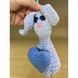 Keychain - plush toy Bunny with a heart, color blue, size 15*7*7 cm 11250-toypab photo 1