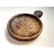 A small round plate wooden with a handle, oak, handmade 12483-yaroslav-duben photo 4