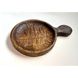 A small round plate wooden with a handle, oak, handmade 12483-yaroslav-duben photo 3