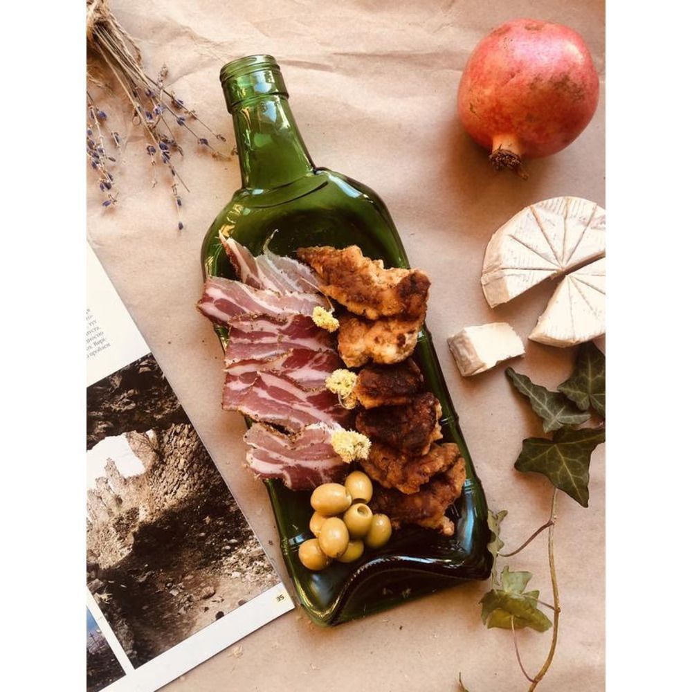 Becherovka bottle plate nice serving of appetizers gift idea for cheese and wine lovers Lay Bottle 17259-lay-bottle photo