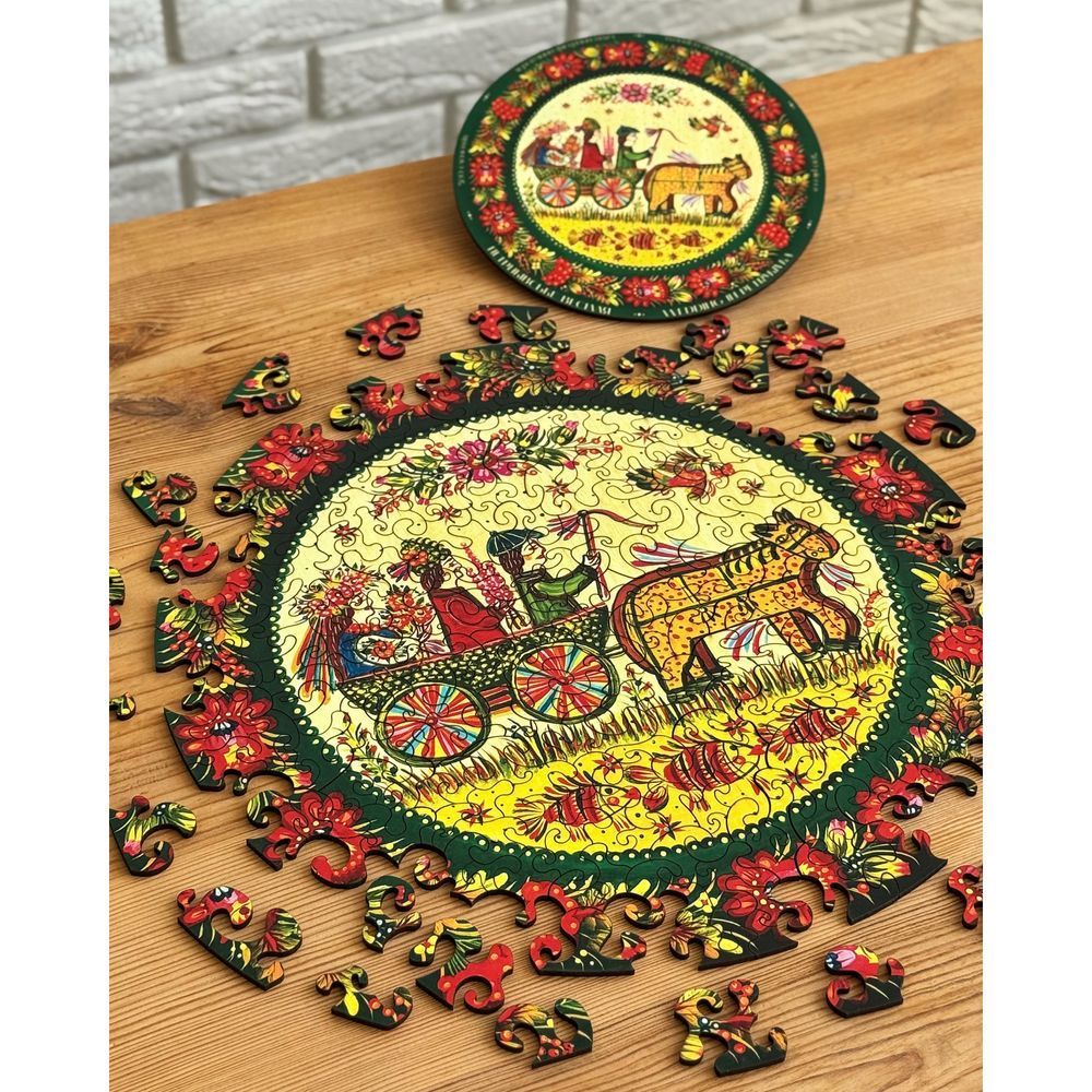 Дерев&rsquo;яний пазл Петриківське весілля 300 елементів 22461-upuzl фото