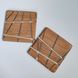 Square cup stand, natural wood, handmade, LINES series, DEEPWOOD, 10x10 cm 12897-10x10-deepwood photo 1