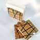 Square cup stand natural wood handmade LINES series DEEPWOOD 10x10 cm 12897-10x10-deepwood photo 17