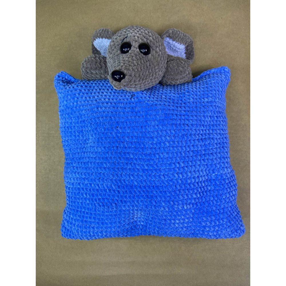 Подушка Синя Миша, колір синій, розмір 30*30 см 11251-toypab фото