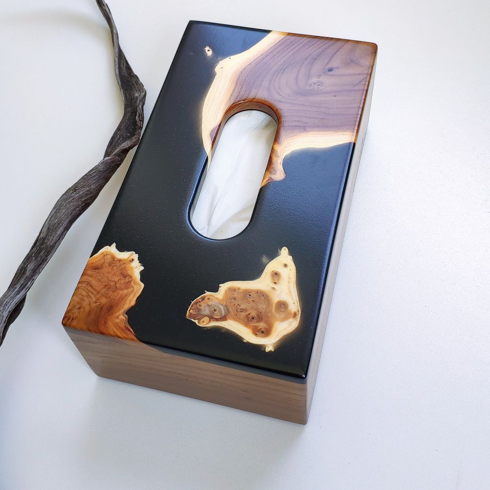 Серветниця-коробка з маслини натуральне дерево ручна робота серія NATURAL DEEPWOOD 25x14x10 см 12924-25x14x10-deepwood фото