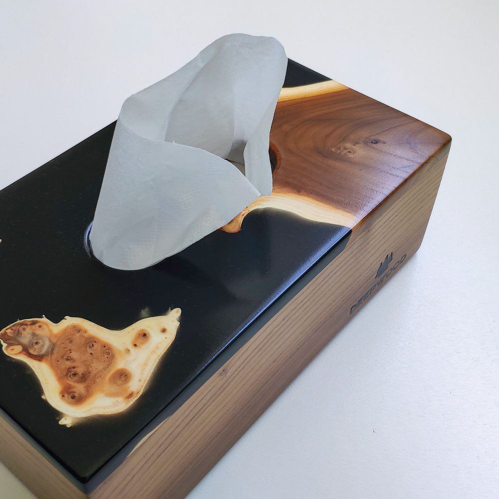 Серветниця-коробка з маслини натуральне дерево ручна робота серія NATURAL DEEPWOOD 25x14x10 см 12924-25x14x10-deepwood фото