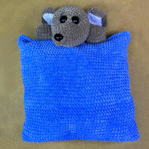 Pillow Blue Mouse, color blue, size 30*30 cm 11251-toypab photo
