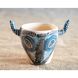 Cup with hand painting and horns Tour blue, 300 ml, Centaurida + Keramira 13988-keramira photo 4