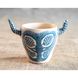 Чашка з ручним розписом і рогами Тур синій, 300 мл, Кентавріда + Keramira 13988-keramira фото 2