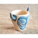 Чашка з ручним розписом і рогами Тур синій, 300 мл, Кентавріда + Keramira 13988-keramira фото 3