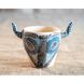 Cup with hand painting and horns Tour blue, 300 ml, Centaurida + Keramira 13988-keramira photo 1