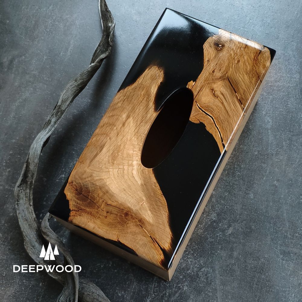 Серветниця-коробка з дуба натуральне дерево ручна робота серія NATURAL DEEPWOOD 25x14x10 см 12925-25x14x10-deepwood фото