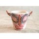 Cup with hand-painted and horns Tur terracotta, 300 ml, Centaurida + Keramira 13989-keramira photo 1