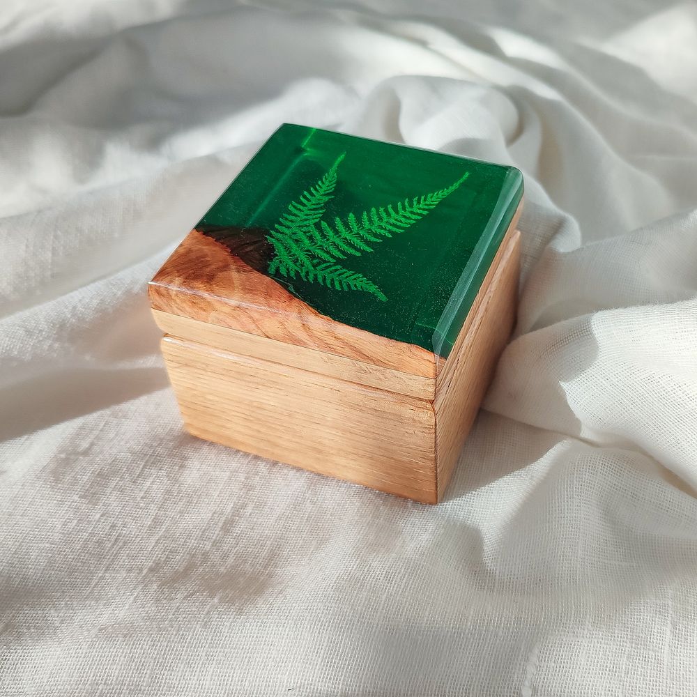 Frame box, natural wood, handmade, PLANTS series, DEEPWOOD, 27x16x6 cm 12894-27x16x6-deepwood photo