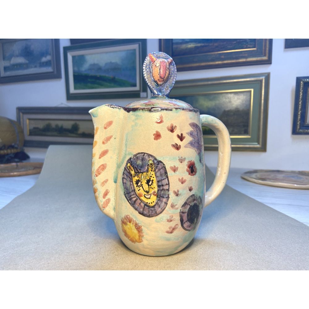 Чайник в стилі Марії Приймаченко, KAPSI, кераміка, ручна робота 13237-kapsi фото