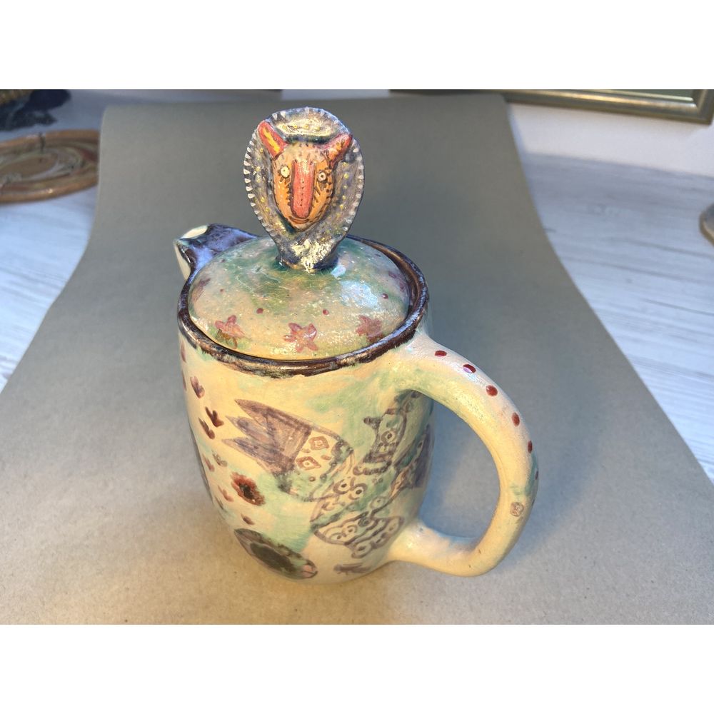 Чайник в стилі Марії Приймаченко, KAPSI, кераміка, ручна робота 13237-kapsi фото