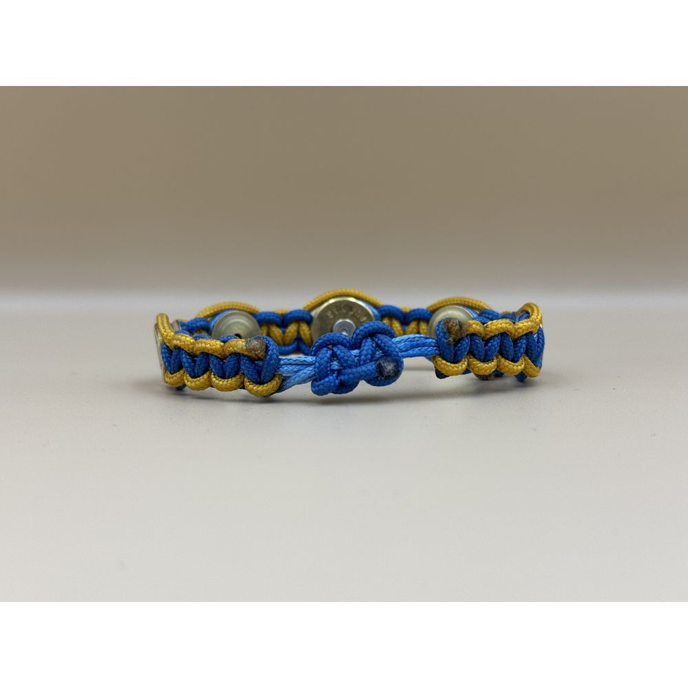 Bracelet woven with donets sleeves and engraving on the middle sleeve packaging - envelope 21007-batart-ua photo