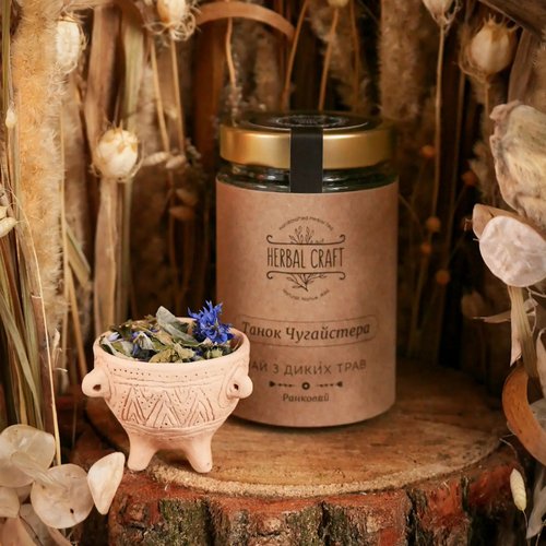 "Танок Чугайстера" (ягоди чорниці, м'ята, іван-чай, листя малини, квіти волошки) – ранковий чай з диких трав Herbalcraft 14262-herbalcraft фото