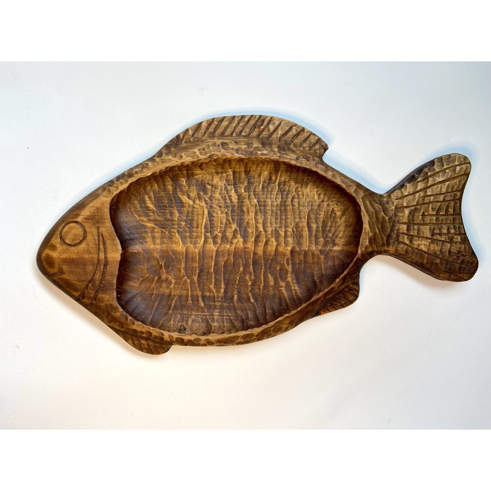 Tray wooden FISH, alder, handmade 12488-yaroslav-duben photo