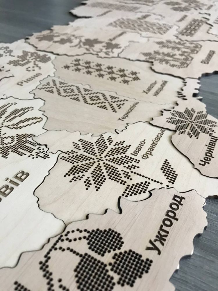 Puzzle map of Ukraine for embroidery from WoodLike 3104 photo