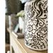 Ceramic table lamp on a cylindrical base with a velvet silver shade 11385-yekeramika photo 3
