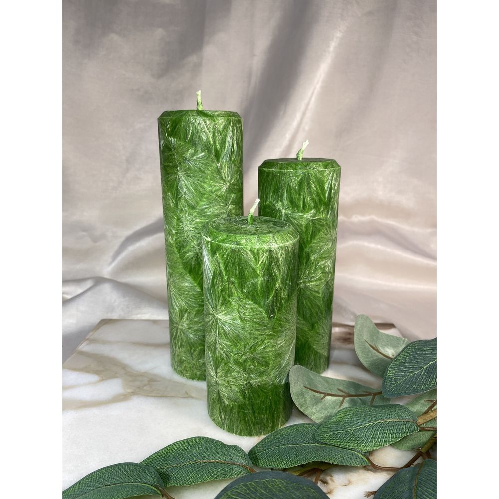 Decorative candles, color «Emerald», size 9,6x25 cm Vintage 17309-emerald-vintage photo