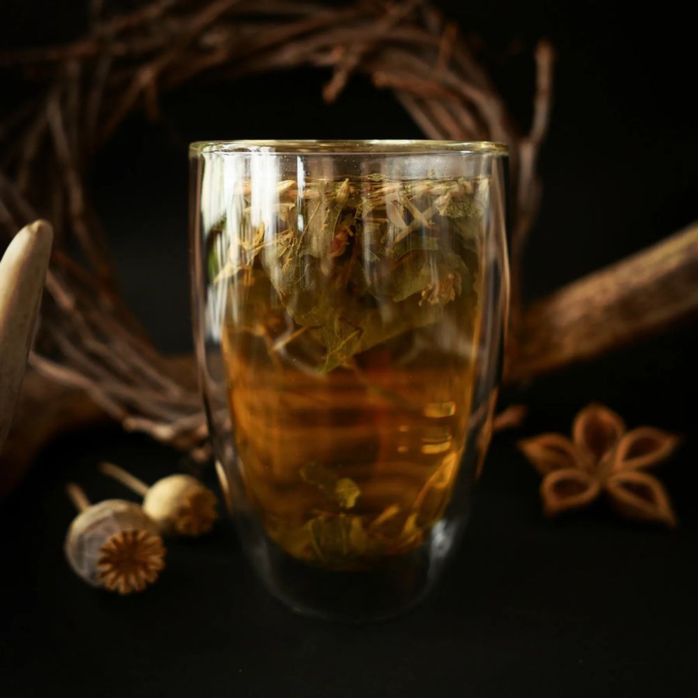 "July" (linden, motherwort, thyme, raspberry leaves, red clover) - herbalcraft evening tea from wild herbs Herbalcraft 14264-herbalcraft photo