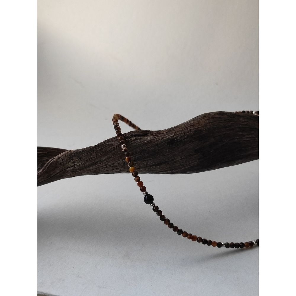Tiger eye and agate choker 20651-free-clasp-d-jewelry photo