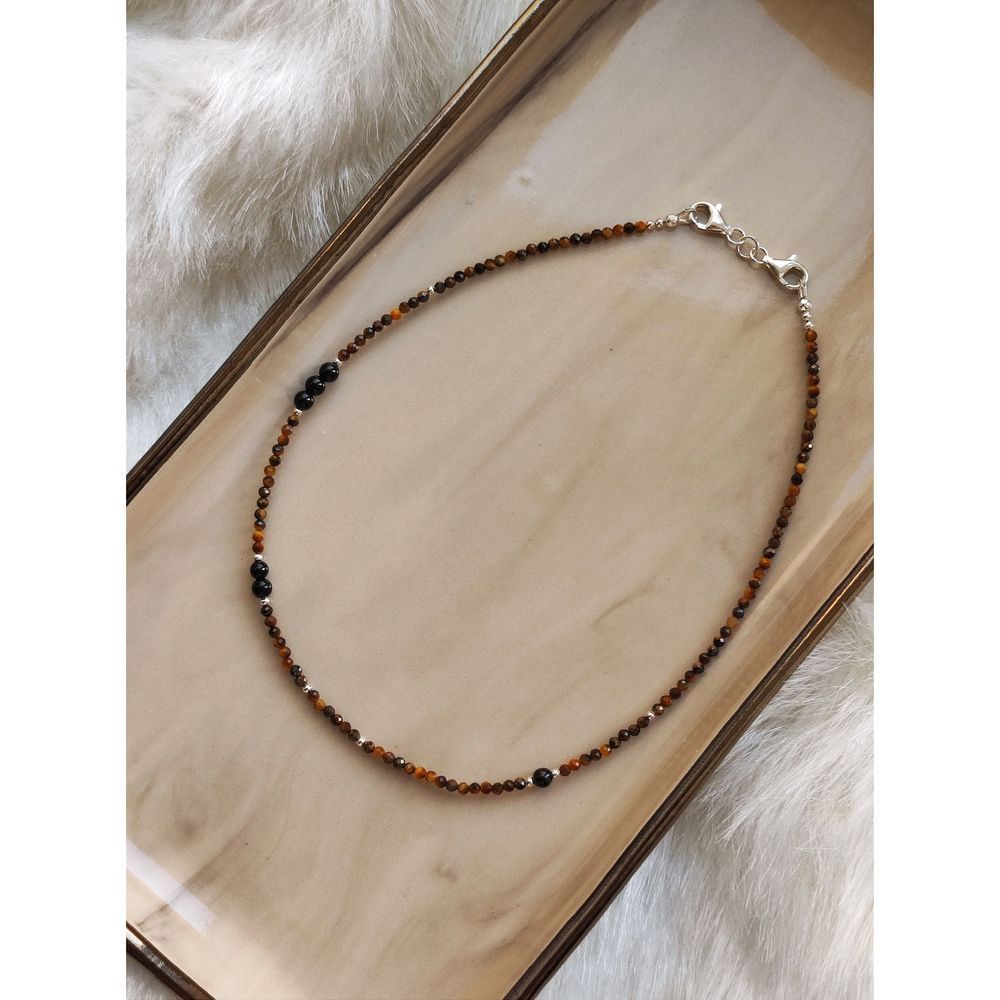 Tiger eye and agate choker 20651-free-clasp-d-jewelry photo